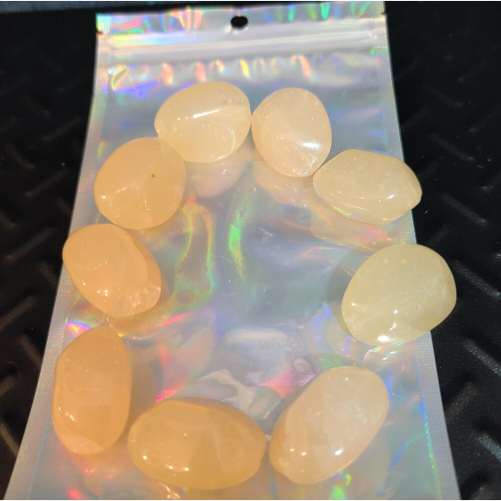 Drilled Stone Beads Peach Natural Tumbled Boho Craft